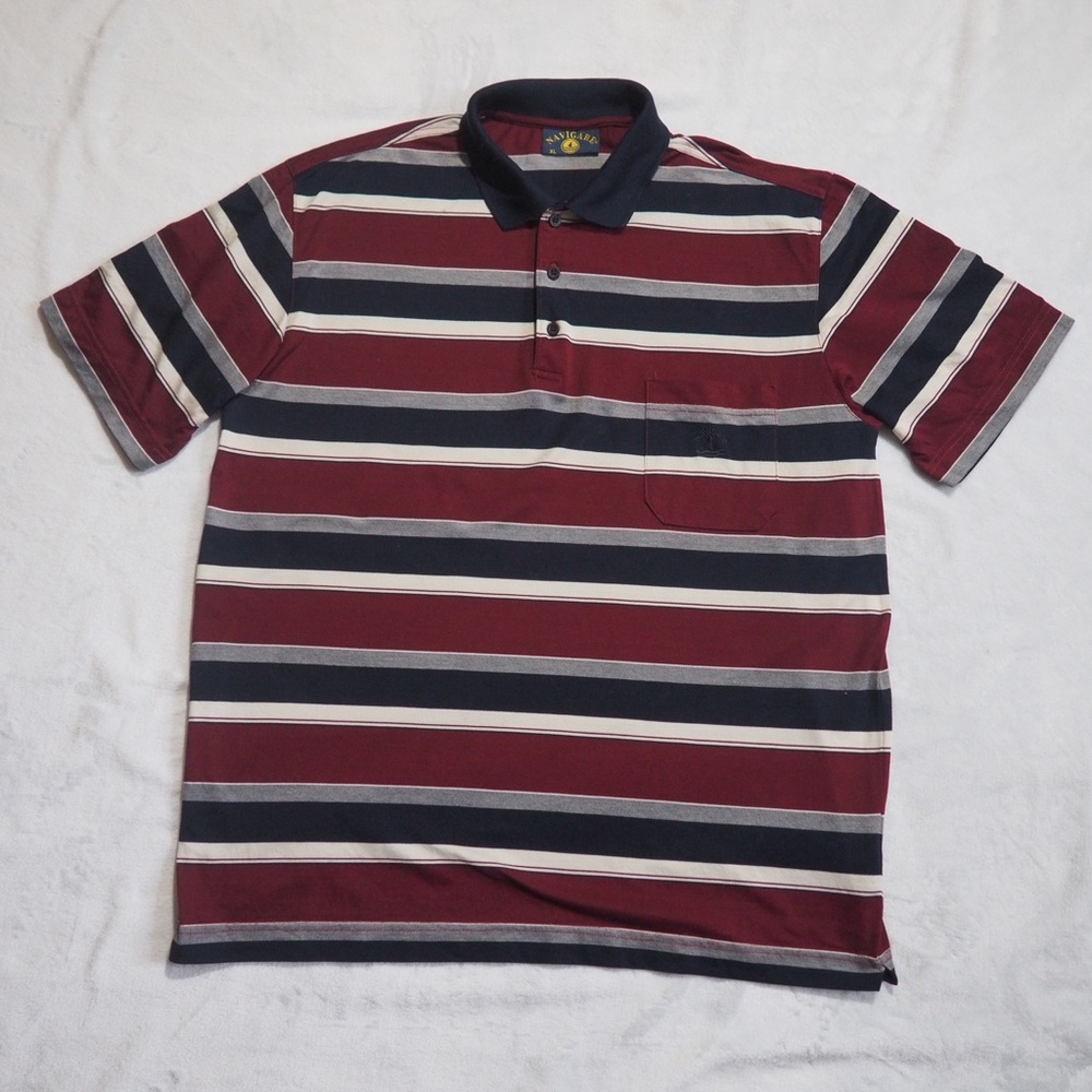 Navigare Sz XL Polo Shirt Men Short Sleeve 100% Cotton Made in Italy